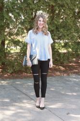 Striped Peplum Top & Confident Twosday Linkup 