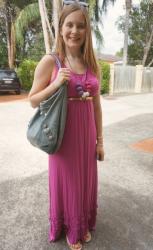 Colourful Maxi Dresses, Blue Balenciaga Tempete Day Bag and ABA