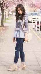 Casual Cute Striped Sweater