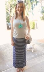 Maxi Skirts and Prints: Stripes and Leopard