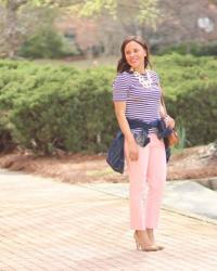 How to Wear Blush Colored Pants