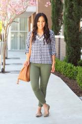 Navy Gingham for Spring + 50% off J.Crew Factory Roundup