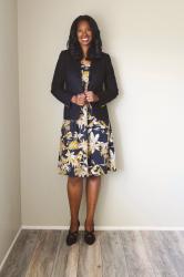 Happy Easter – Palm Print Dress and Blazer