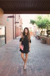 Black Cold Shoulder Dress