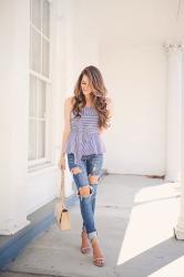 One Shoulder Bow Top