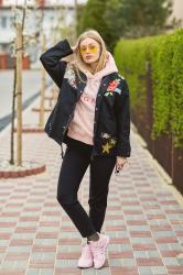 Embroidered Roses Parka 