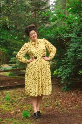 eShakti Swallow dress, 1940’s hair, and a transformation