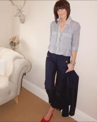 Stealing Claudia Winkleman's Style 3 Ways + WIWT - Stripes & Sailor Pants