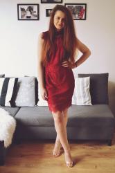 #304 Red lace dress & Rosegal wishlist :)
