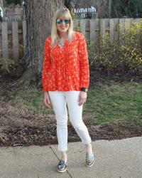 Six Ways to Style White Pants (&TFF Linkup)