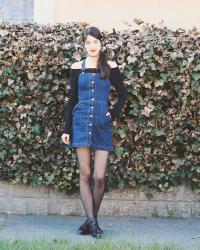 Denim dungarees