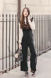 the perfect jumpsuit / black and white