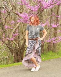 Boho Print Skirt & Graphic Tee: A Sense Of Accomplishment