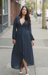 Navy Blue Polka Dots 