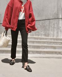 Slogan Tees and Straw Baskets