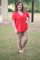 Coral & Khaki for Spring