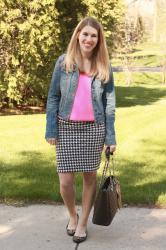 Summer Work Outfit and Statement Stud Earrings