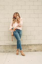 Pink Ruffle Blouse