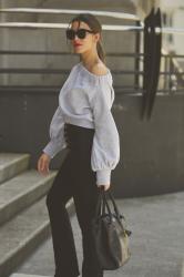 Off the shoulder sweatshirt