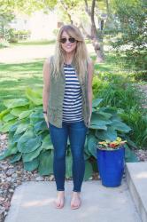 Utility Vest + Neutral Sandals.