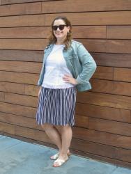 Striped Skirt for Work