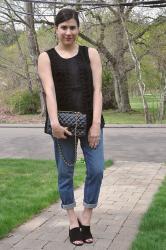 {outfit} Black Velvet in Spring