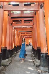 Blue Dress in Kyoto