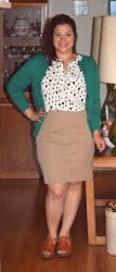 skirt, blouse, cardigan {workwear wednesday}