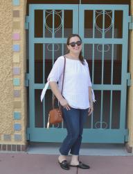White Eyelet Top