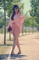 Look of the day:  Light pink blouse