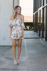 Floral Halter Romper & a Giveaway! 