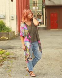 Multicolor Kimono & Birkenstocks: Bulldogs And Flashlights