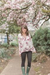 Criss Cross Floral Top