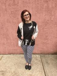 just when you thought this outfit could not have any more giraffes...