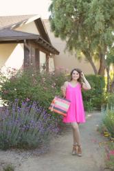 Pink Button Dress