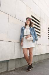 MIX LACE AND DENIM