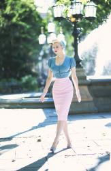 Park Days in Top Vintage || Pale Pink & Dusty Blue