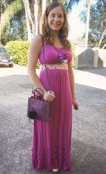 Maxi Dresses and Purple Accessories
