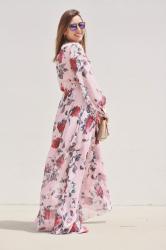 FLOWER PRINT LONG DRESS
