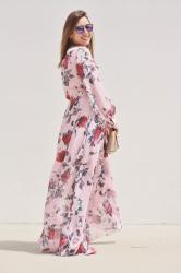  FLOWER PRINT LONG DRESS