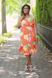 Ruffled Cold Shoulder Dress with Old Navy