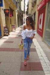 blouse and denim