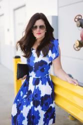 Floral Ruffle Sleeve Dress