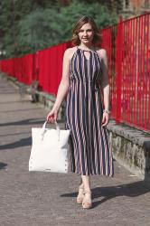 Chic navy stripes dress – Outfit estivo chic (Fashion Blogger Style)