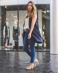 Look con chaleco para la oficina