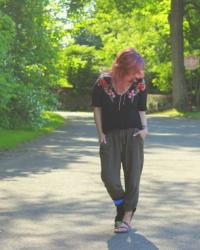 Embroidered Tee Shirt & Slouchy Pants: The Beautiful Light