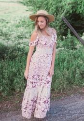 sundress on a country road