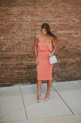 Scallop Midi Dress