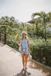 Striped Romper in Mayakoba