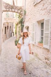 White Shirtdress in St. Paul de Vence